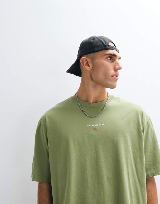 Jordan - 96 - T-shirt oversize à logo central - Kaki, 2 de 5