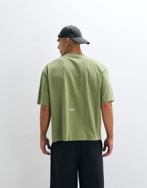 Jordan – 96 – T-shirt oversize w kolorze khaki z logo na środku, 4 z 5