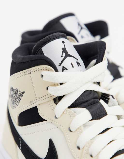 Jordan Air 1 Baskets mi hautes Cr me et noir ASOS