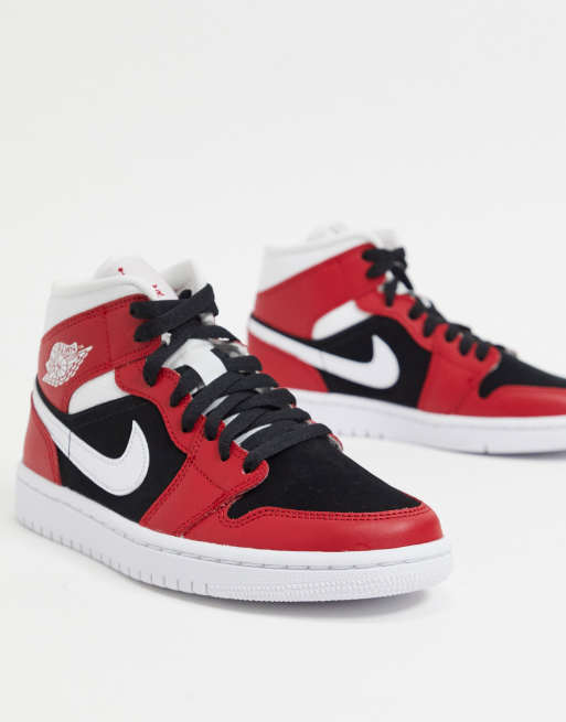 Jordan 1 cheap bianche e rosse