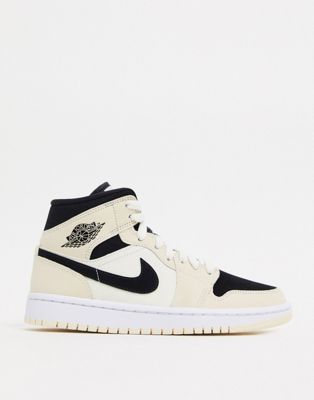 Jordan Air 1 Mid trainers in cream and 