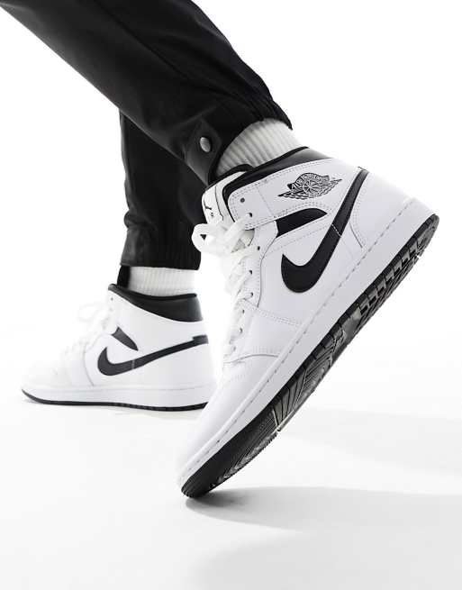 Jordan – Air 1 Mid – Vita träningsskor med medelhöga skaft, 3 av 5