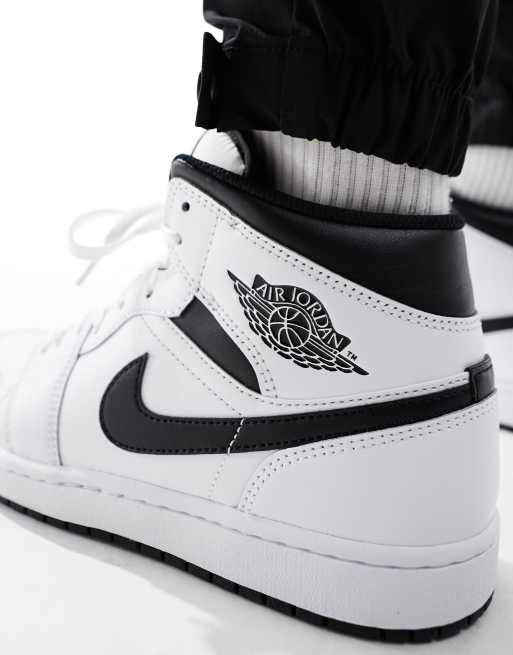 Jordan – Air 1 Mid – Vita träningsskor med medelhöga skaft, 4 av 5