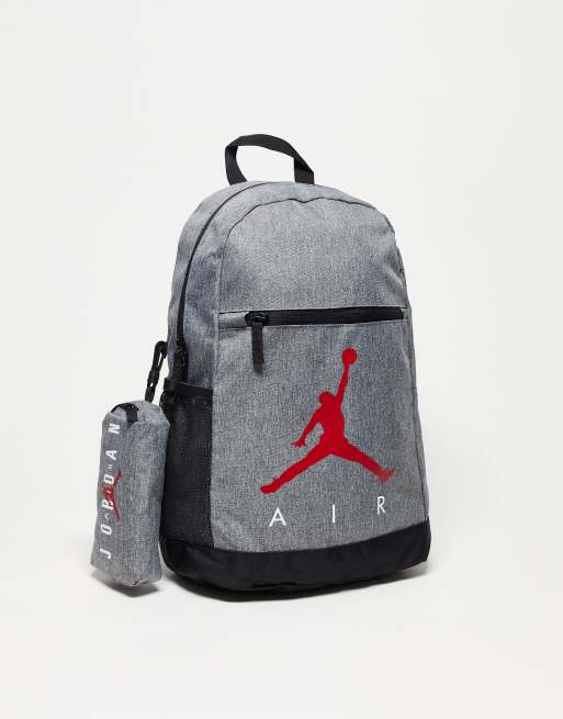 Jordan Air backpack with pencil case in black ASOS