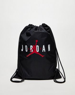 Jordan Air drawsting gym bag in black - ASOS Price Checker