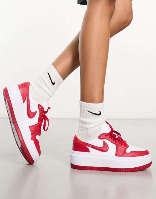 Jordan Air Jordan 1 Elevate Baskets basses Blanc et rouge feu