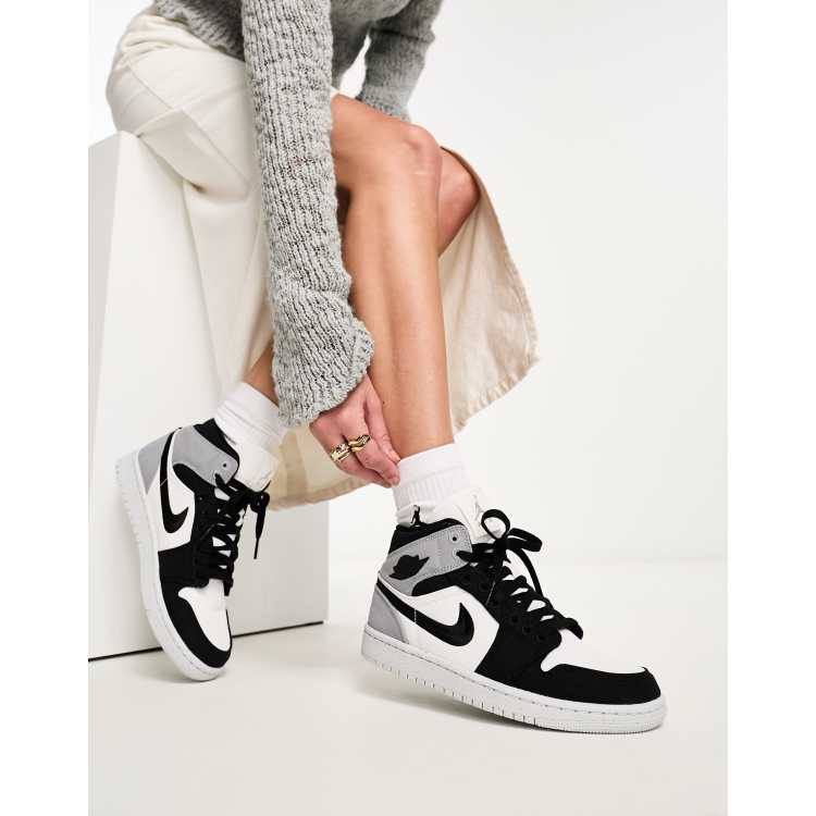 Jordan Air Mid 1 SE in sneakers black and gray ASOS