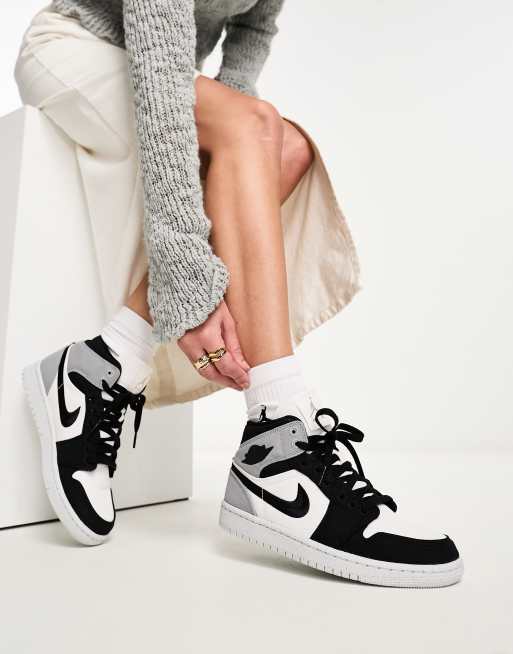 Jordan Air Mid 1 SE in sneakers black and gray | ASOS