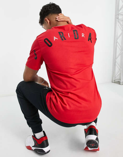 Jordan - Air - T-shirt met print op de achterkant in vuurrood, 2 van 4