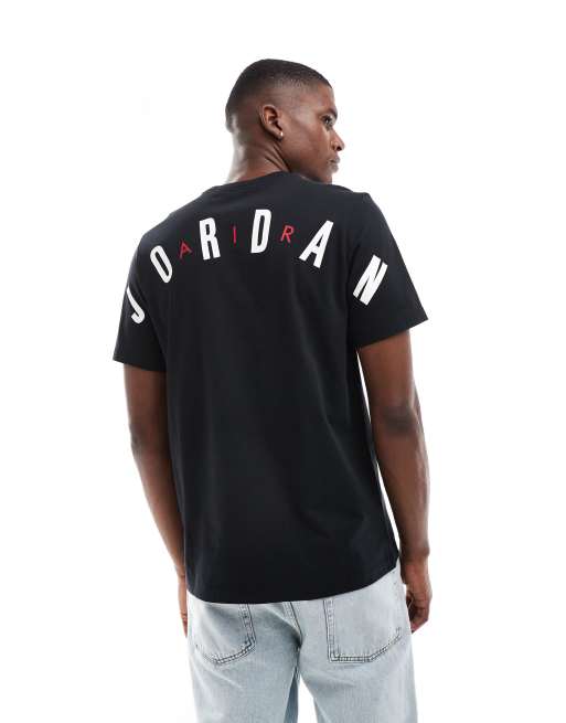 Jordan Air T-shirt nera elasticizzata con logo ASOS