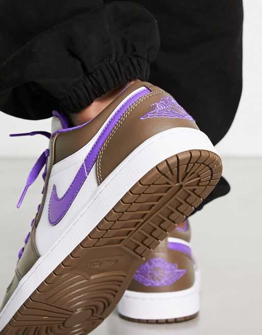 Jordan AJ 1 Low trainers in brown and purple