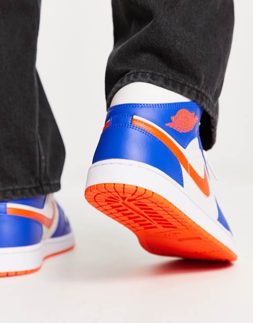 Orange blue outlet jordans