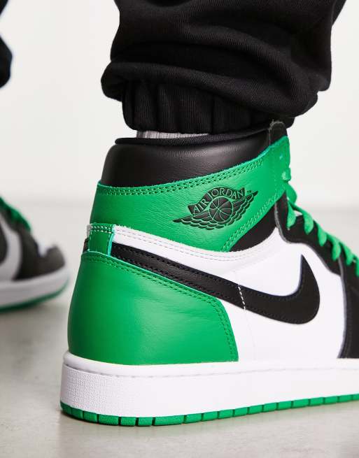 Jordan - AJ 1 Retro High OG - Sorte og grønne sneakers, 2 af 4