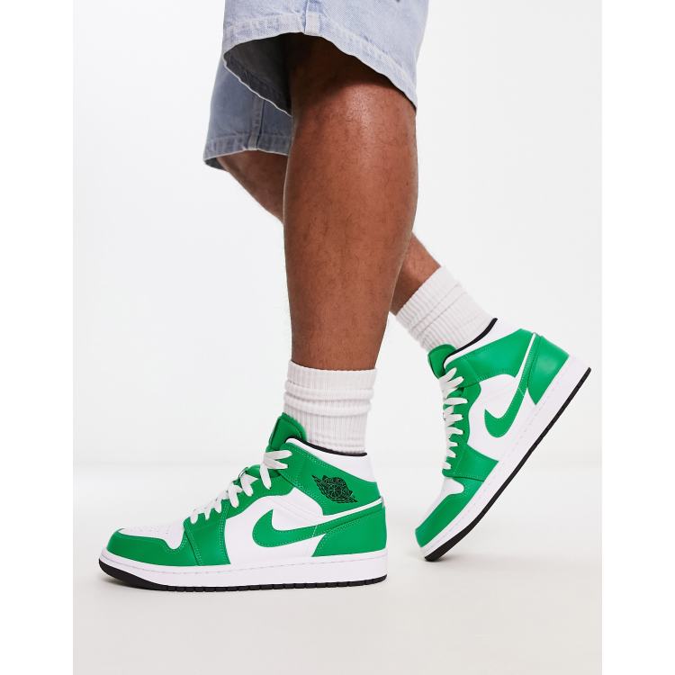 Jordan AJ 1 Sneakers alte verdi e bianche ASOS