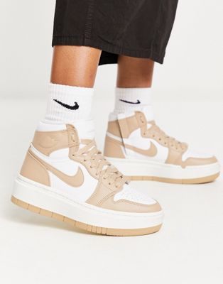  AJ1 Elevate Mid trainers  and stone