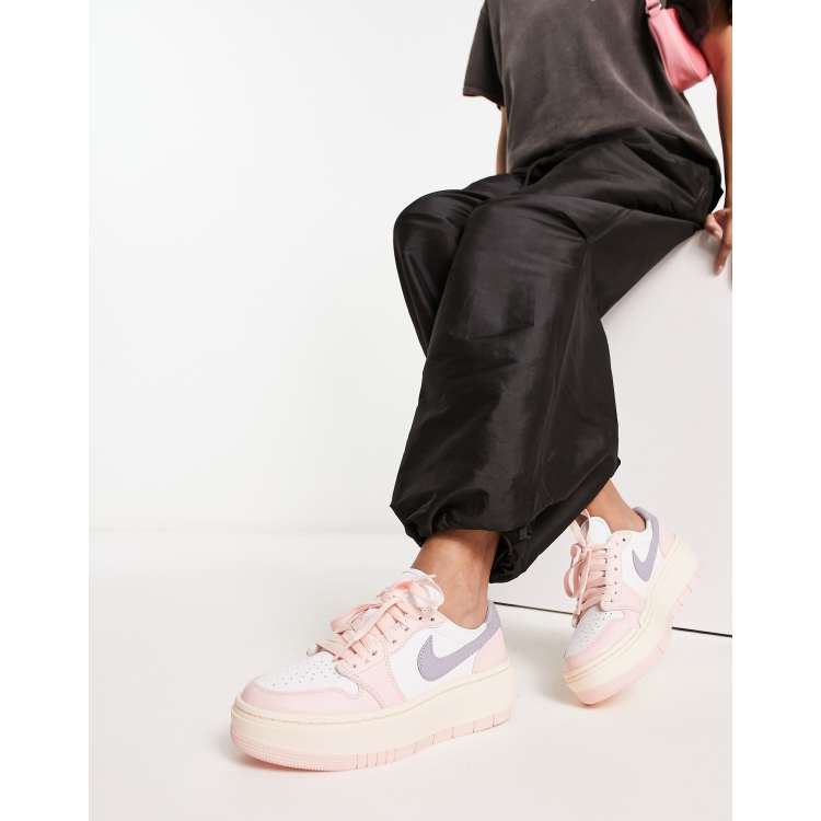 Jordan AJ1 Elevate platform low trainers in atmosphere pink