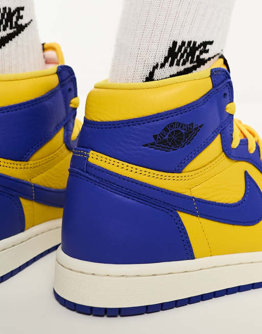 Jordan 1 best sale blue yellow