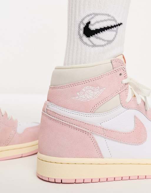 Jordan bianche hot sale e rosa