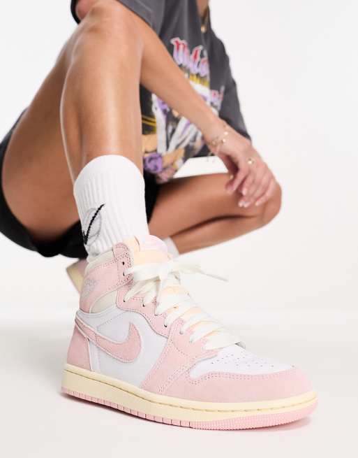 Jordan bianche hot sale e rosa