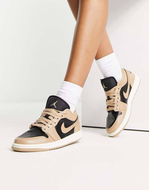 Jordan - AJ1 Low - Brune og sorte sneakers
