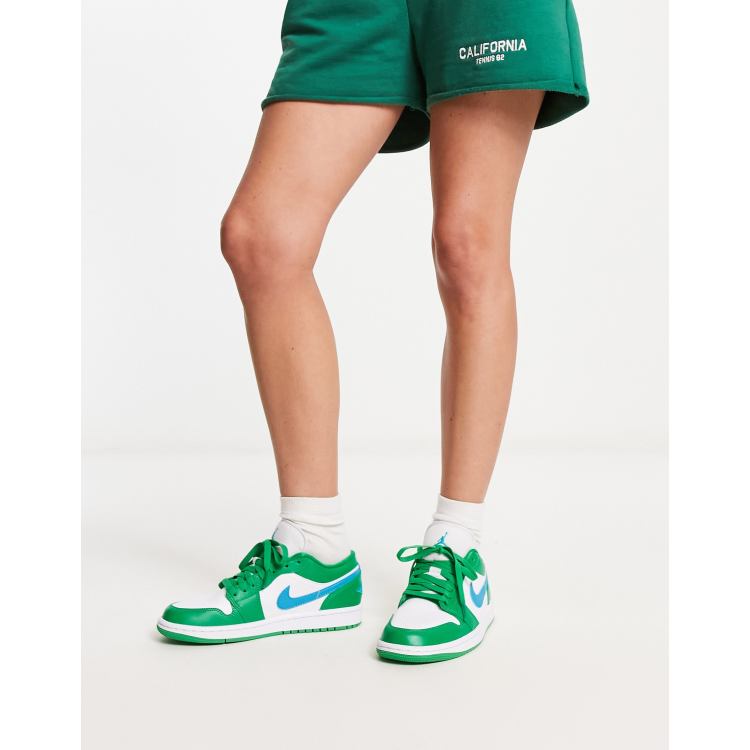 Air jordan 1 shop low trainers in green