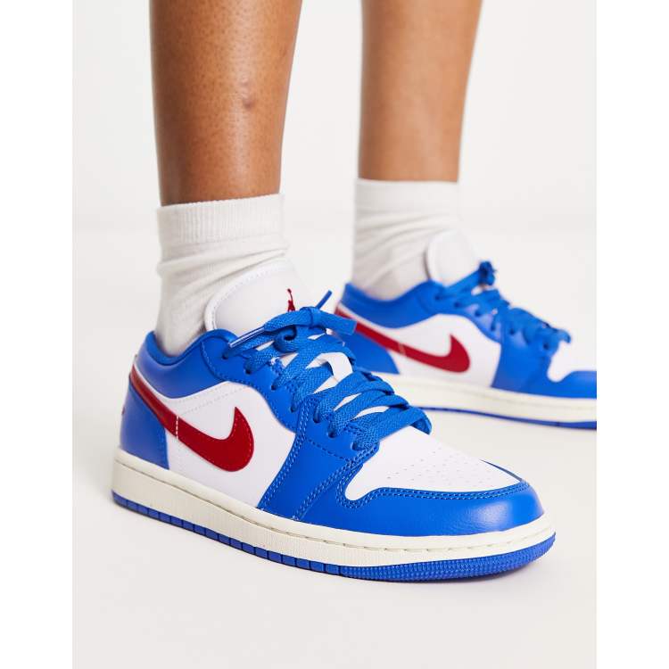 Jordan aj 1 shop mid red and blue