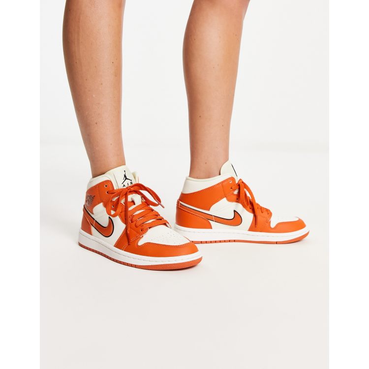 Jordan 1 best sale mid orange basse