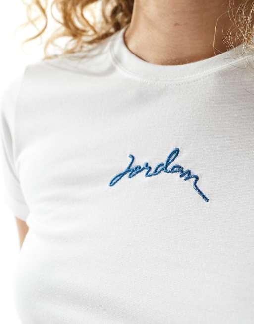 Jordan baby crop T shirt in white