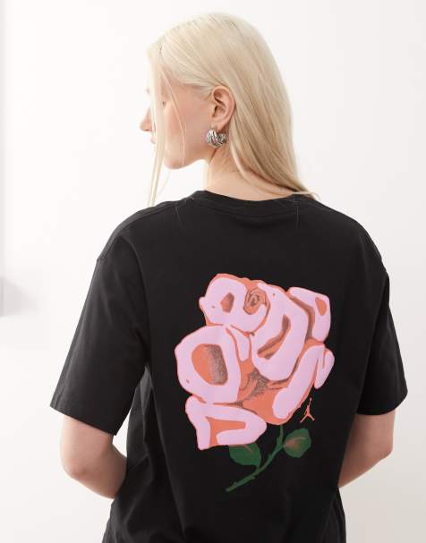 Jordan back print t-shirt in black - view 1