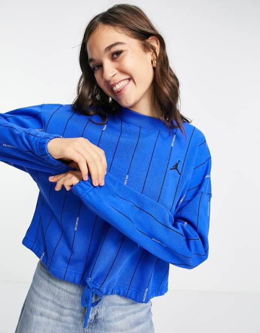 Jordan – Basketball-Sweatshirt mit Streifen-Print in Royalblau