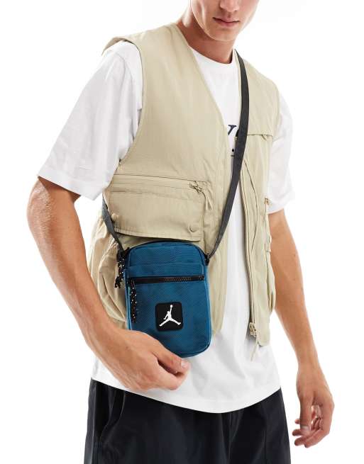 Jordan - Borsa a tracolla blu con logo