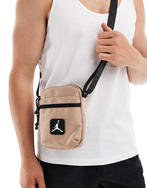 Jordan - Borsa a tracolla marrone con logo
