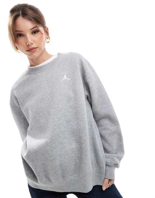 Jordan Brooklyn crew neck sweatshirt in grey