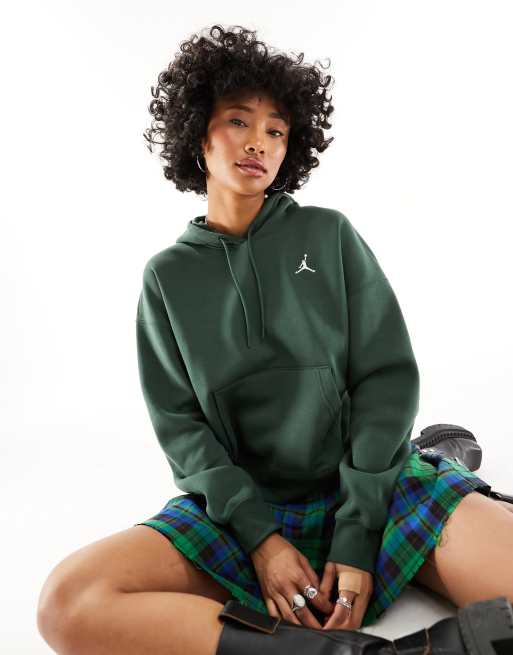 Jordan Brooklyn Felpa con cappuccio in pile verde giada ASOS