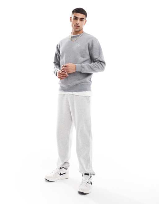 Jordan brooklyn fleece crewneck sweatshirt in grey ASOS