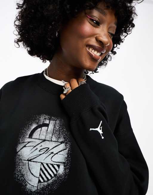 Fleece graphic outlet sweatshirt