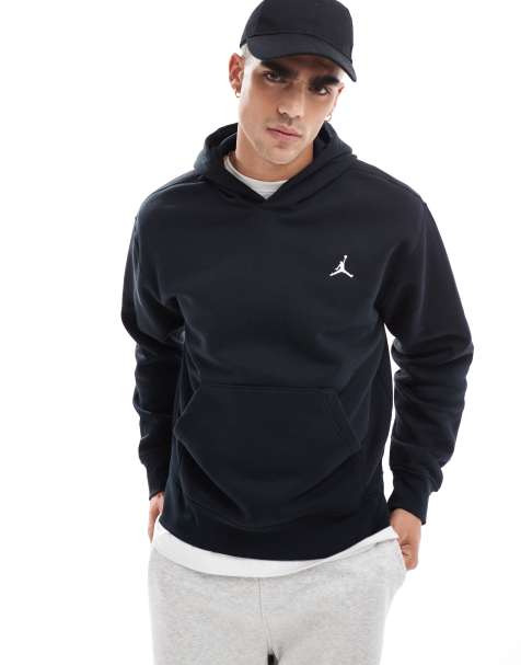 Jordan brooklyn fleece hoodie in black - view 1