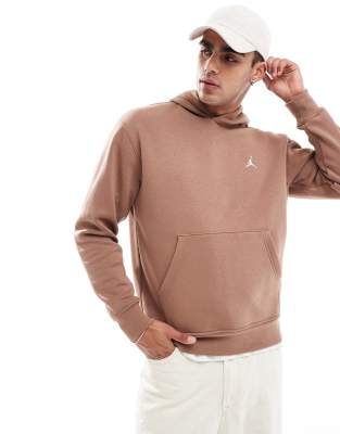 Jordan Brooklyn fleece hoodie in brown φωτογραφία