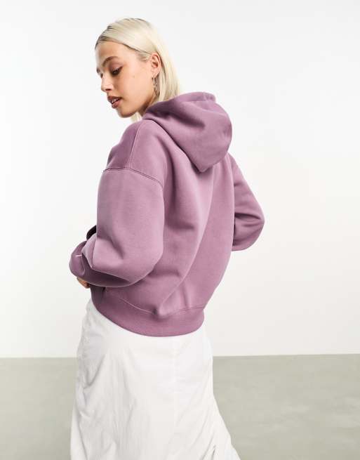 Jordan – Brooklyn – Fleece-Kapuzenpullover in Mauve mit Grafikprint, 2 von 4