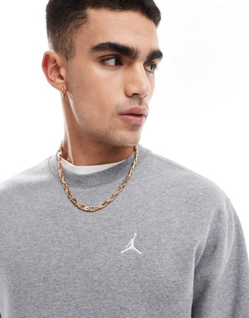 Jordan - Brooklyn - Fleece sweatshirt met ronde hals in grijs, 3 van 4