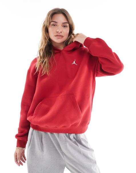Jordan Brooklyn hoodie in red - view 1