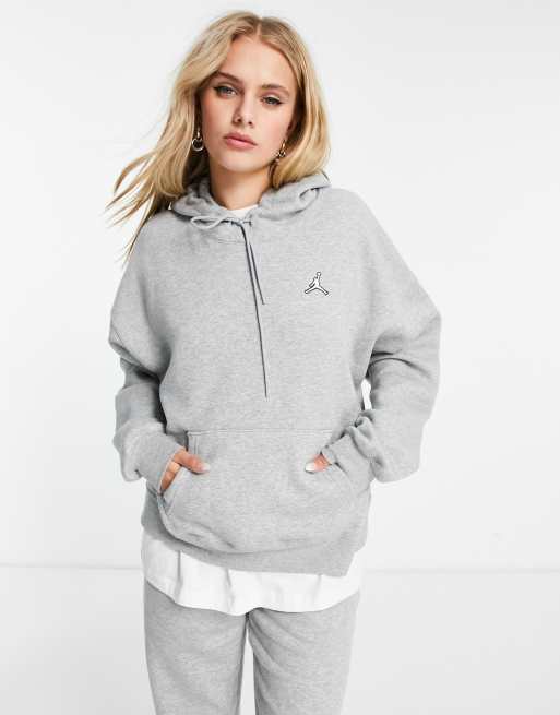 Jordan - Brooklyn - Hoodie van fleece in gemêleerd donkergrijs