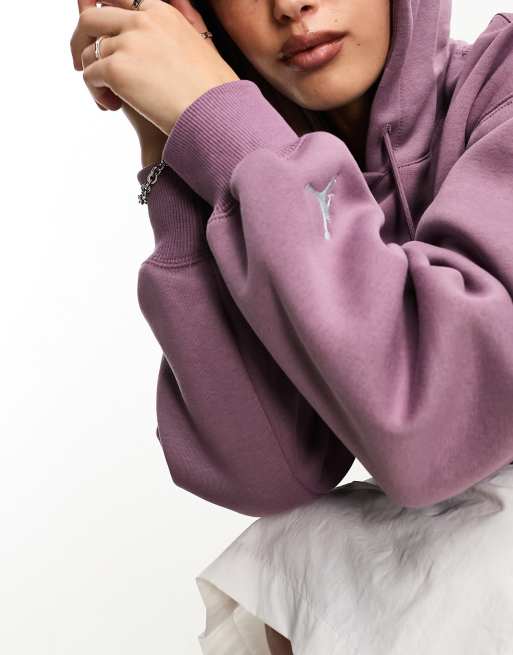 Jordan - Brooklyn - Hoodie van fleece met print in mauve, 3 van 4