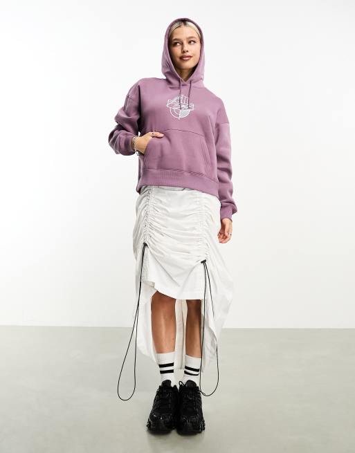 Jordan - Brooklyn - Hoodie van fleece met print in mauve, 4 van 4