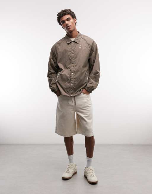 Jordan Brooklyn lightweight shell jacket in brown, 2 of 5