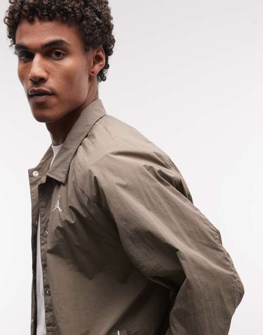 Jordan Brooklyn lightweight shell jacket in brown, 4 of 5