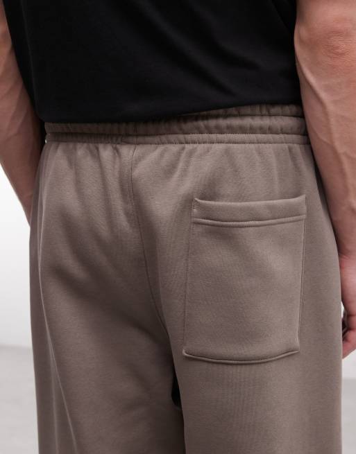 Jordan Brooklyn open hem joggers in dark brown, 4 of 5