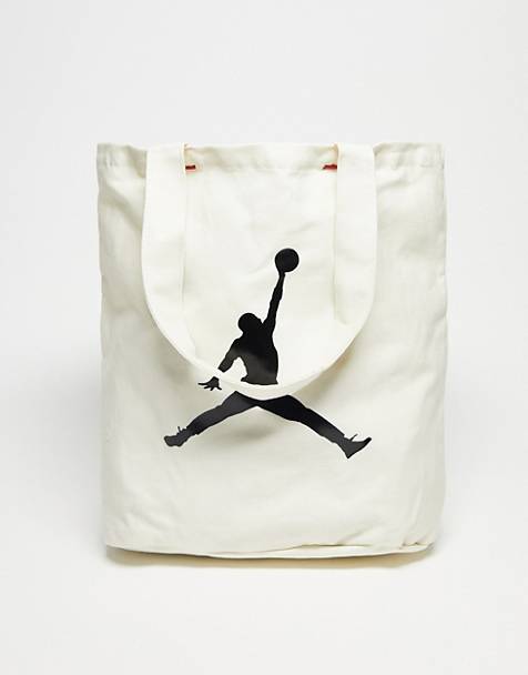 Jordan canvas tote bag in off white