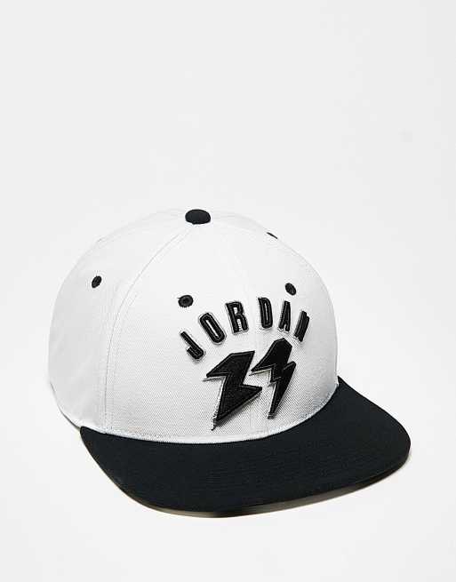 Jordan - Cappellino bianco e nero con logo