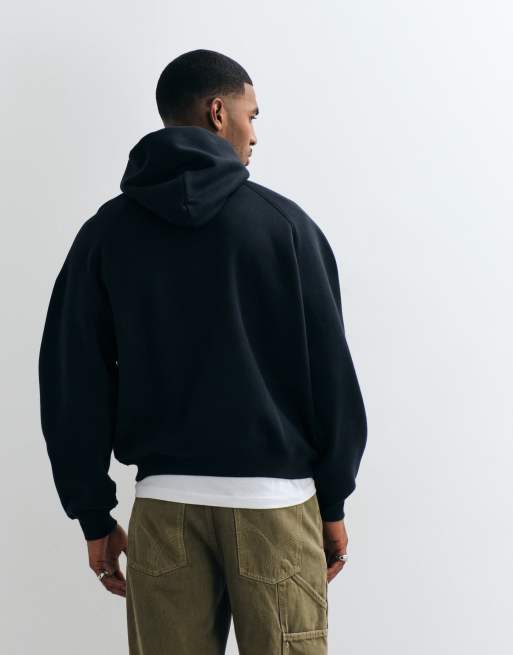 Jordan chest logo oversized heavyweight hoodie in black, 3 of 5